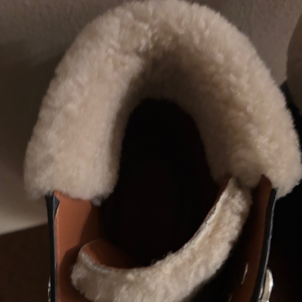 Coach Black Fur-Trim Boots 9.5B - Picture 6 of 6
